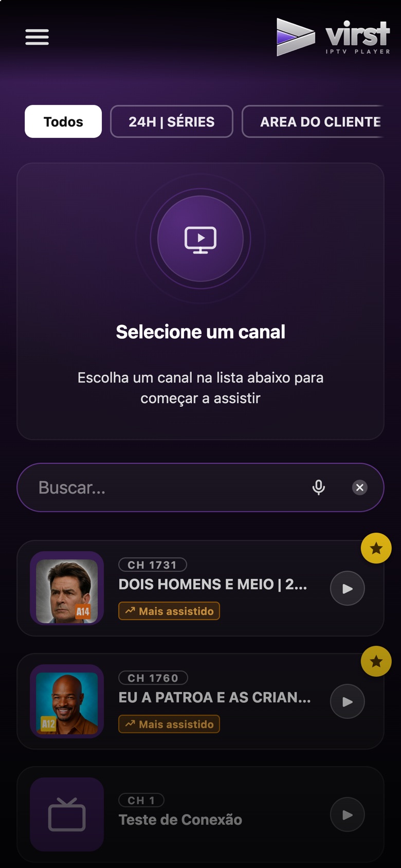 Ao vivo no celular